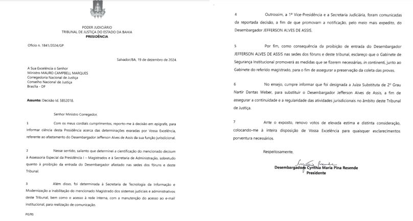 Providências TJ-BA