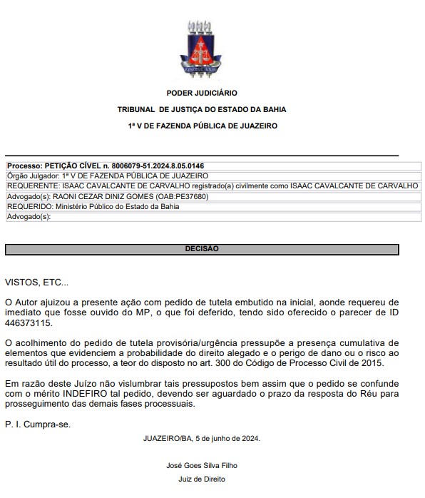 Decisão TJ-BA