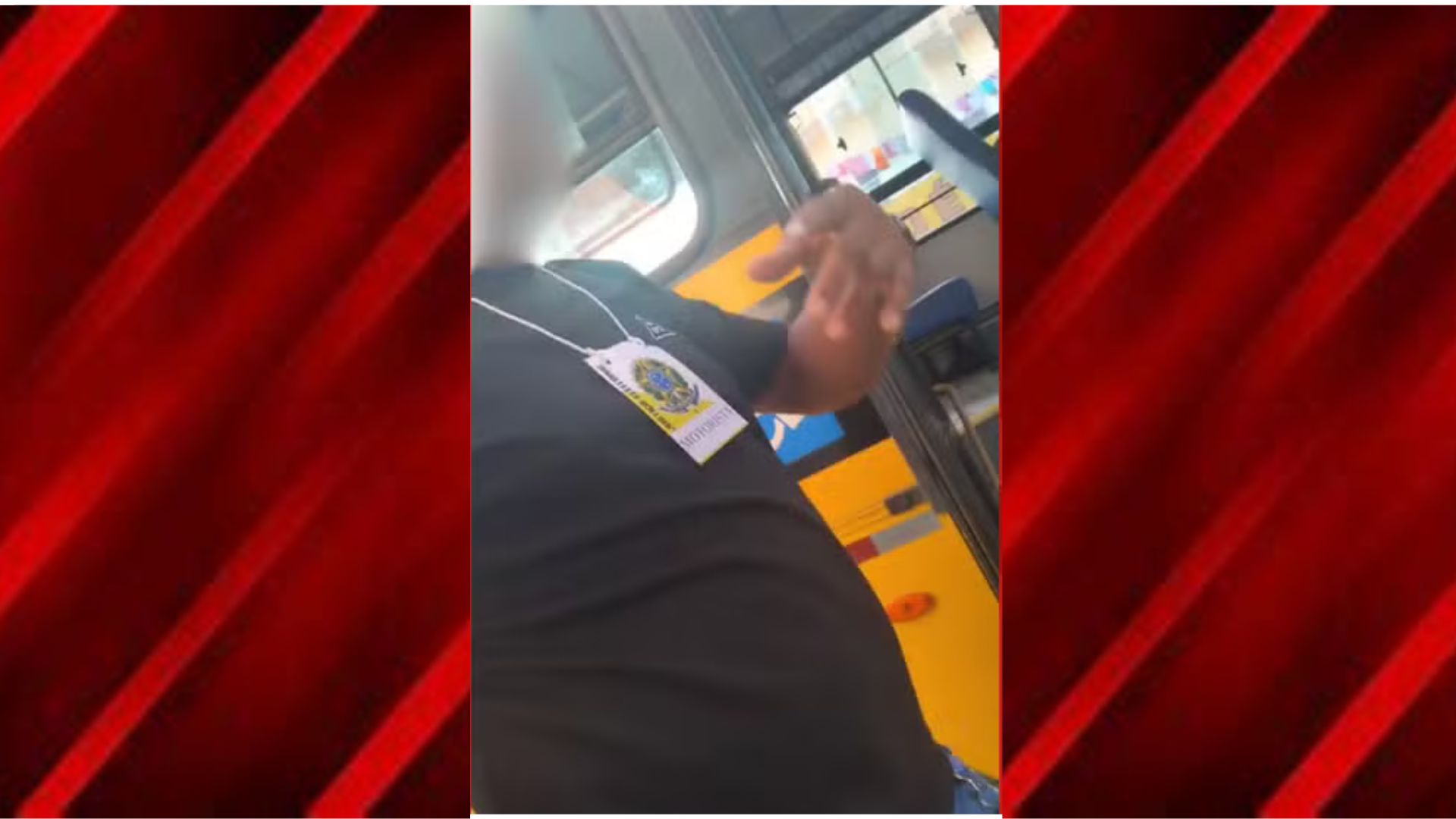 Trecho do vídeo onde o motorista é detido