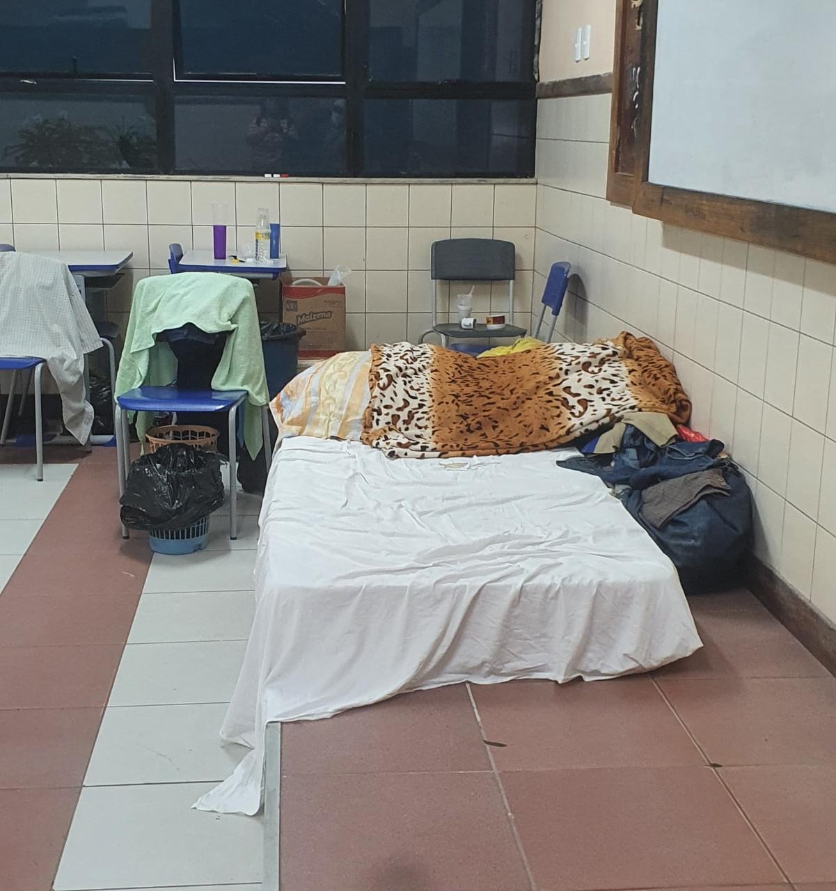 Abrigo temporário em Ilhéus
