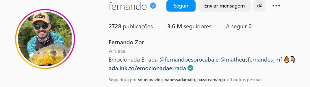 Feranando Zor não segue ninguém