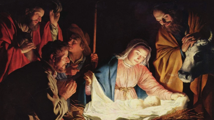 Maria observando Jesus na manjedoura / Foto: Ilustrativa / Pixabay