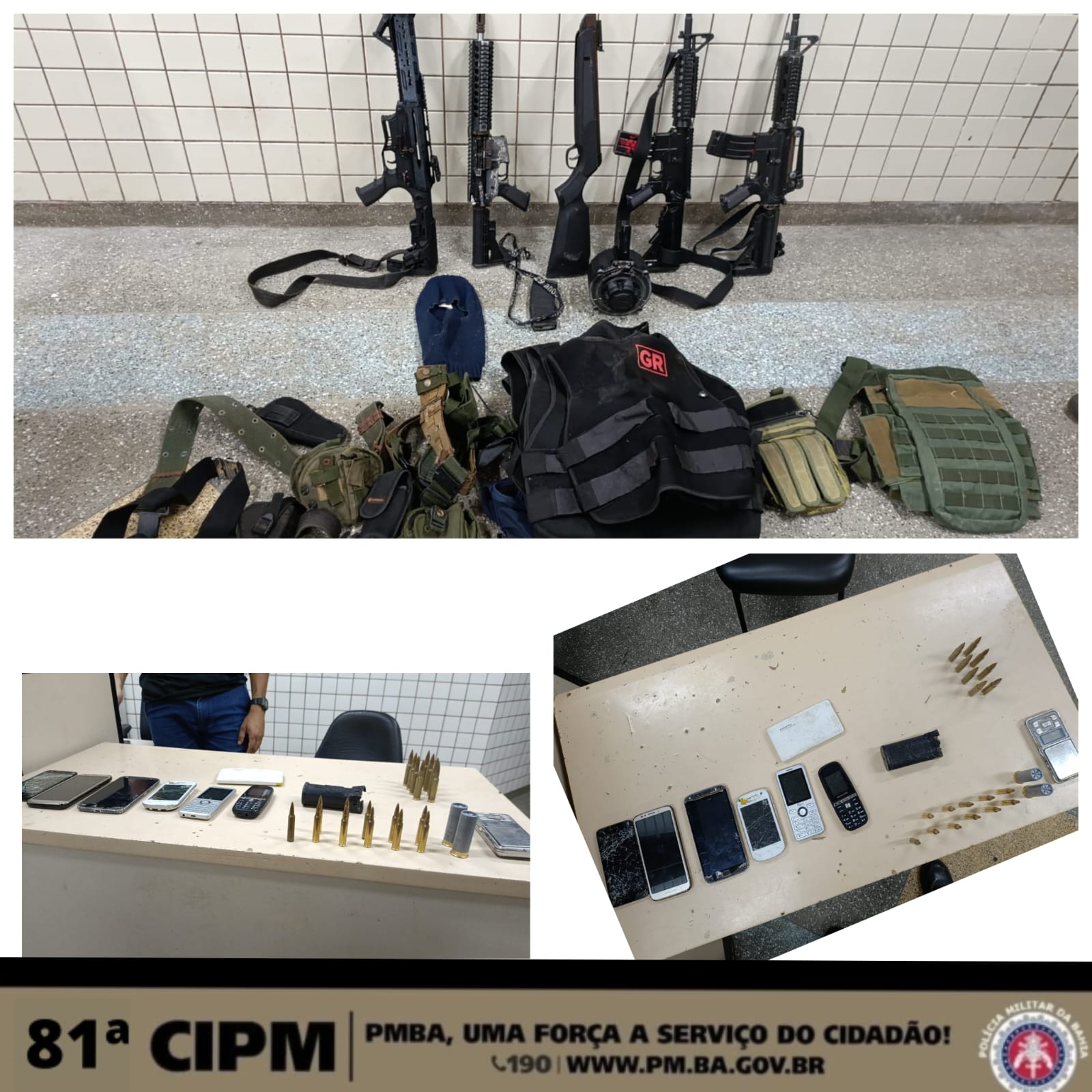 Itens apreendido pela Polícia Militar - Divulgação/PMBA