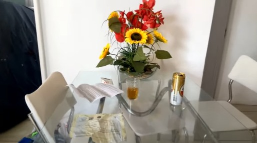 Sala de estar da residência do casal no bairro do Bonfim