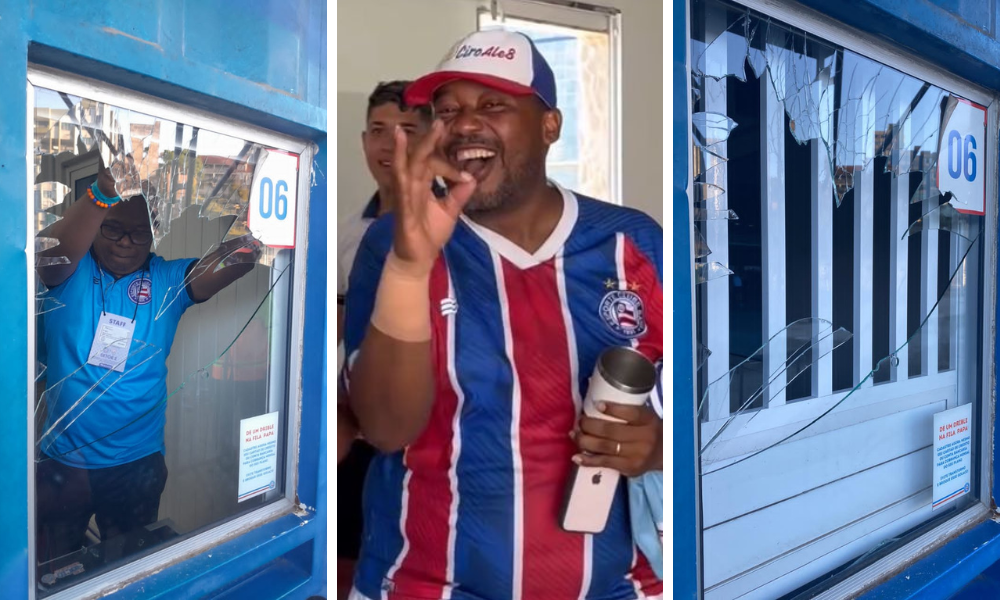 Como ficou o vidro da CAS do Bahia, na Fonte Nova