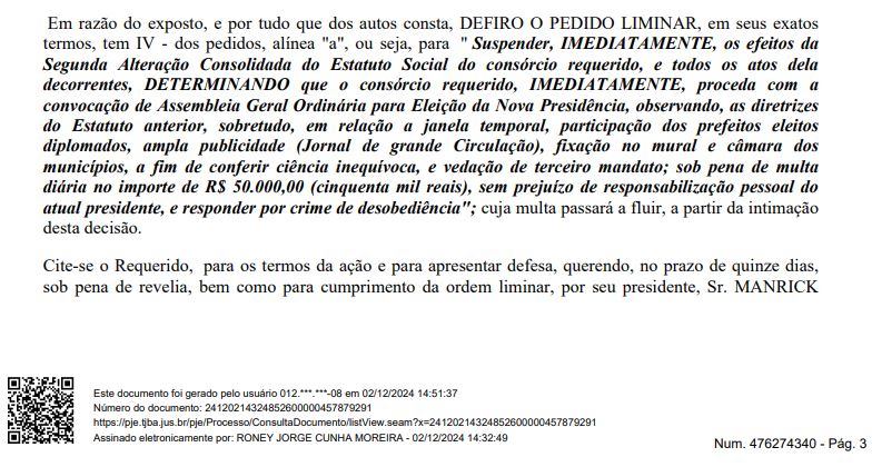 Trecho da decisão 