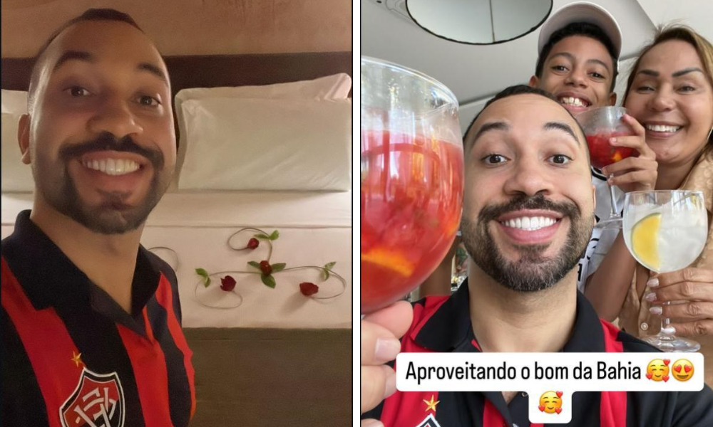 Gil do Vigor com a camisa do Vitória