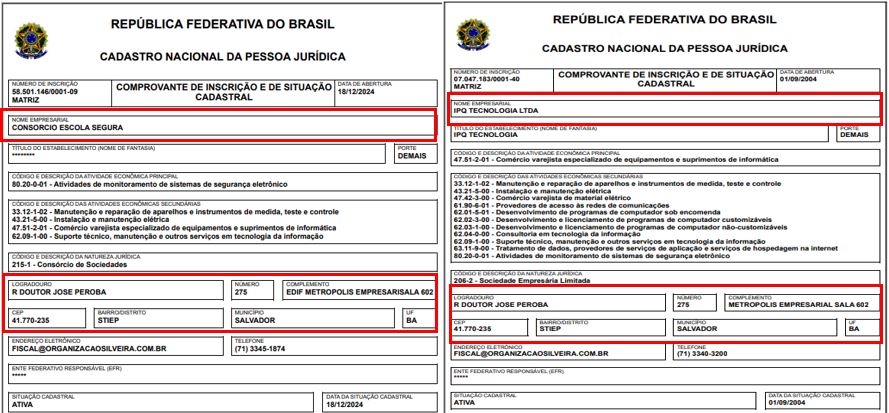 Mesmos endereços