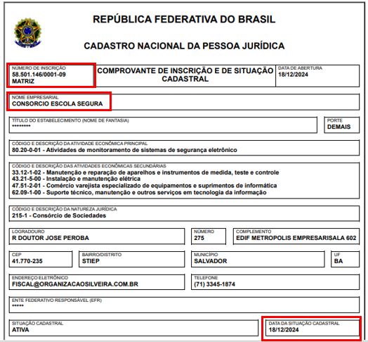 Consulta CNPJ - Receita Federal 