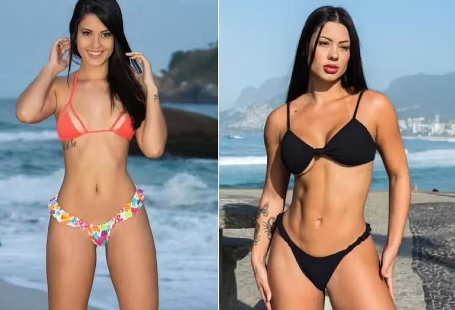 Rayane Figliuzzi: antes e depois — Foto: rep/ instagram