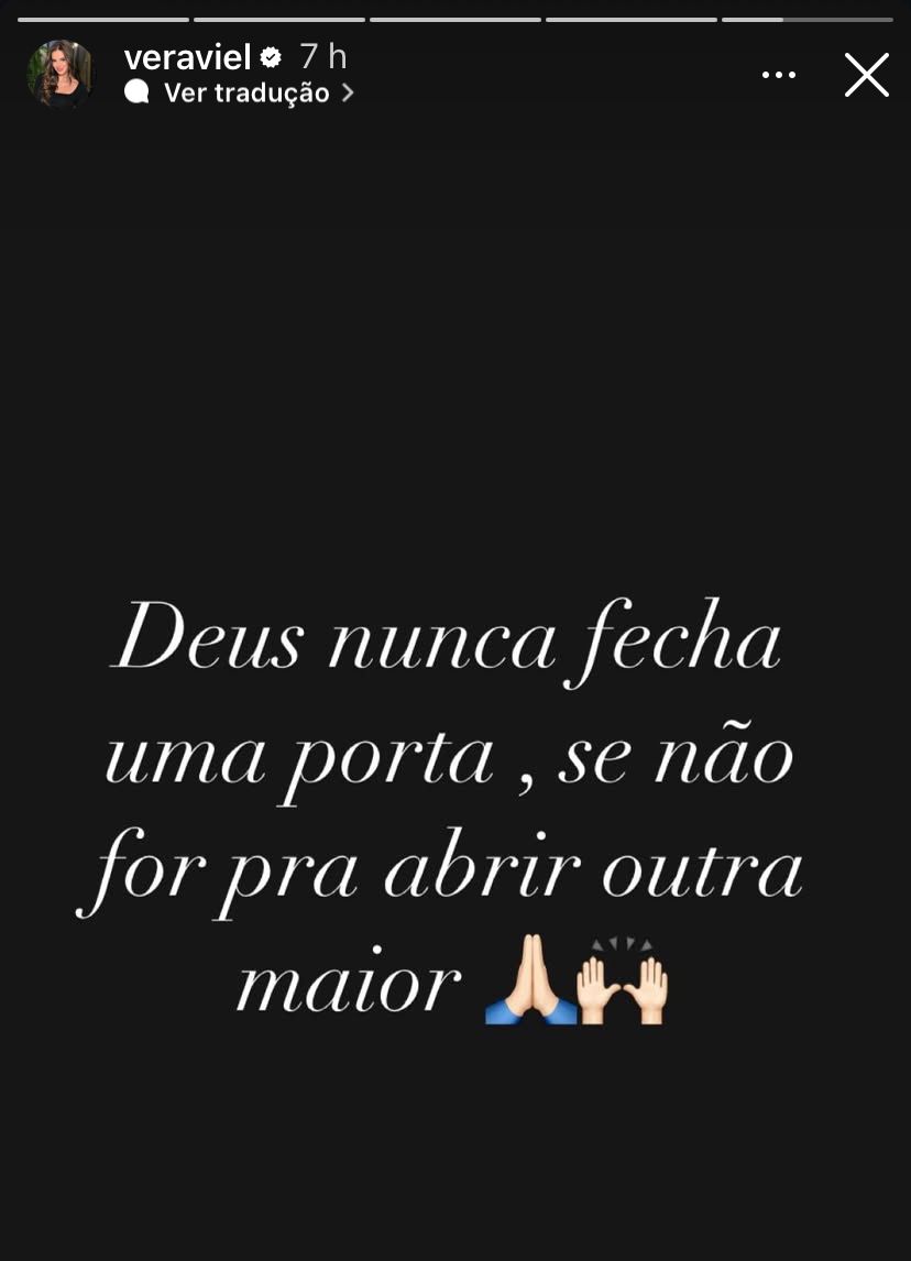 Vera Viel publicou um story nas redes sociais ( @veraviel)