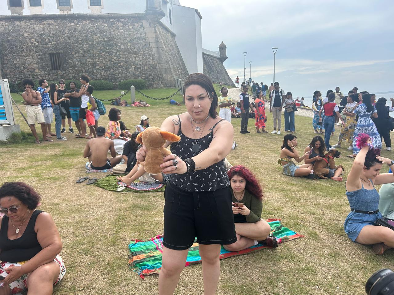 Clara Ribeiro, psicalista e professora, foi eleita a vencedora do concurso como Wagner Moura Gótica (Foto: Dandara Amorim/BNews)