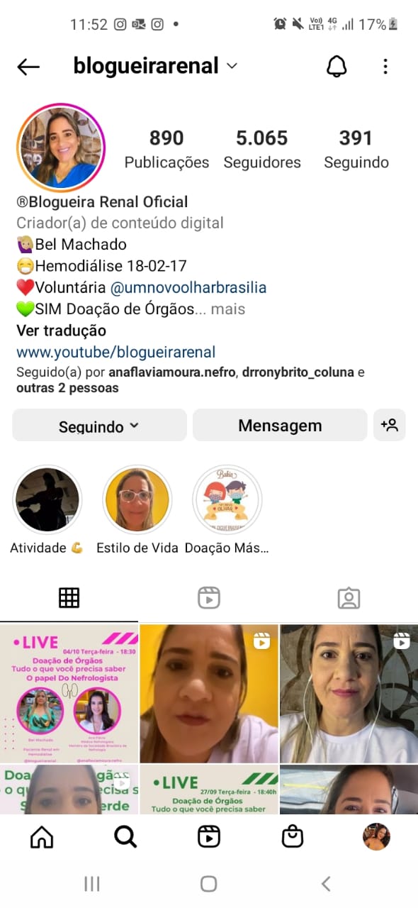 Divulgação/@blogueirarenal