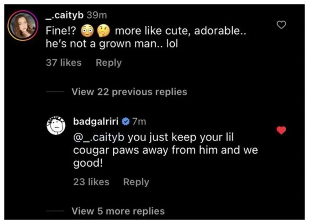rihanna responde comentário sobre fiilho 