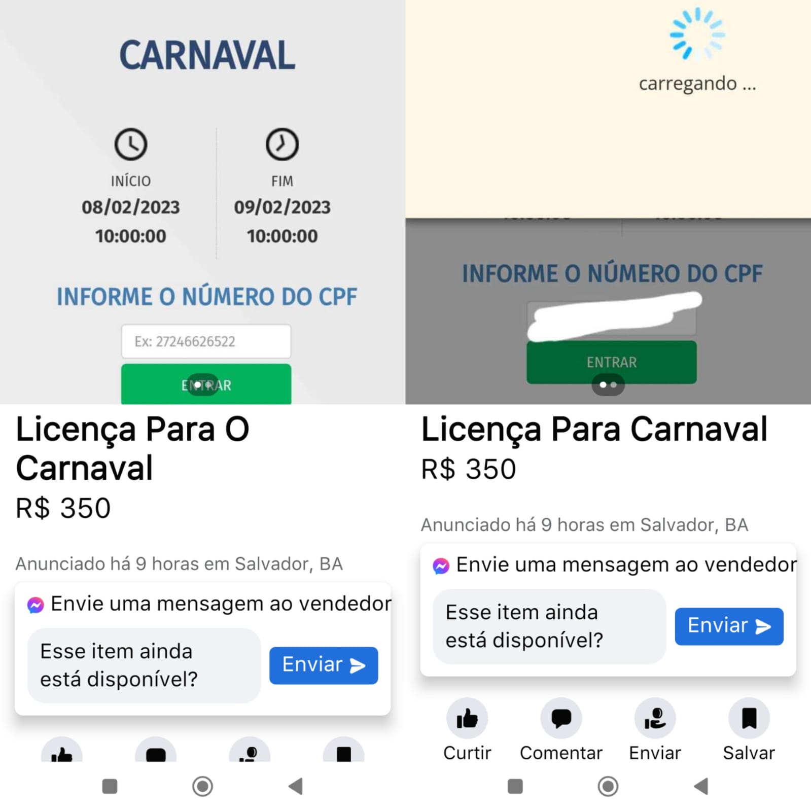 licença carnaval