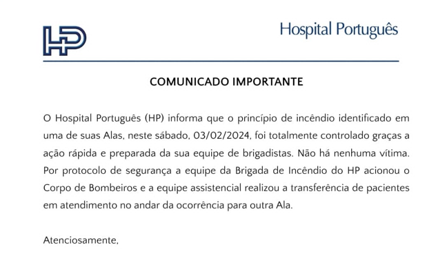 Divulgação/Hospital Português