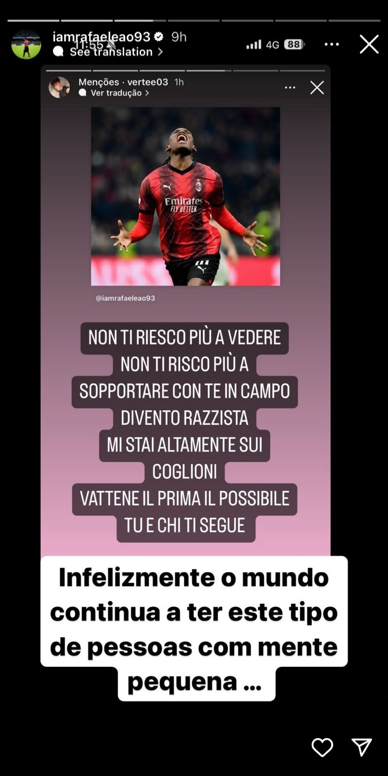 Reprodução/Instagram @iamrafaeleao93