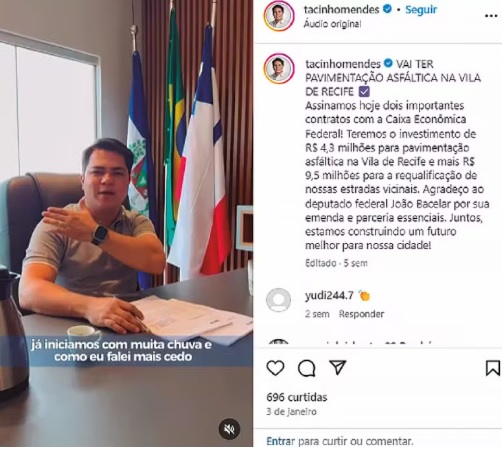 Reprodução das Redes Sociais
