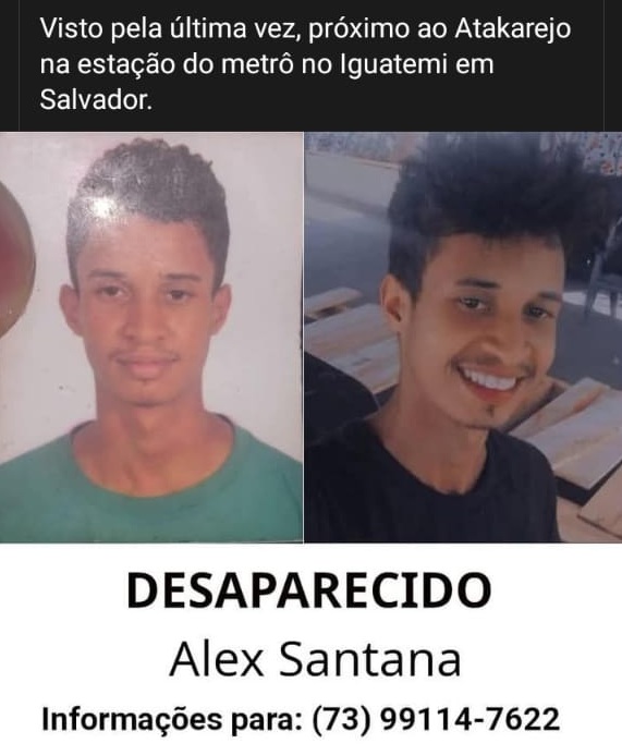 jovem desaparecido