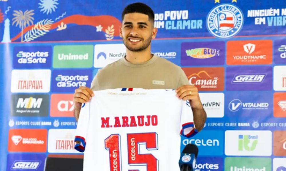 Michel Araújo sendo apresentado - Foto: Letícia Martins / EC Bahia