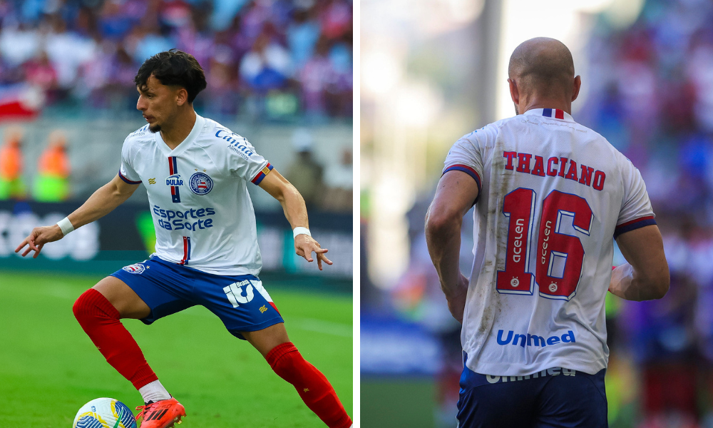 Atletas Biel e Thaciano, negociados pelo Bahia nesta janela
