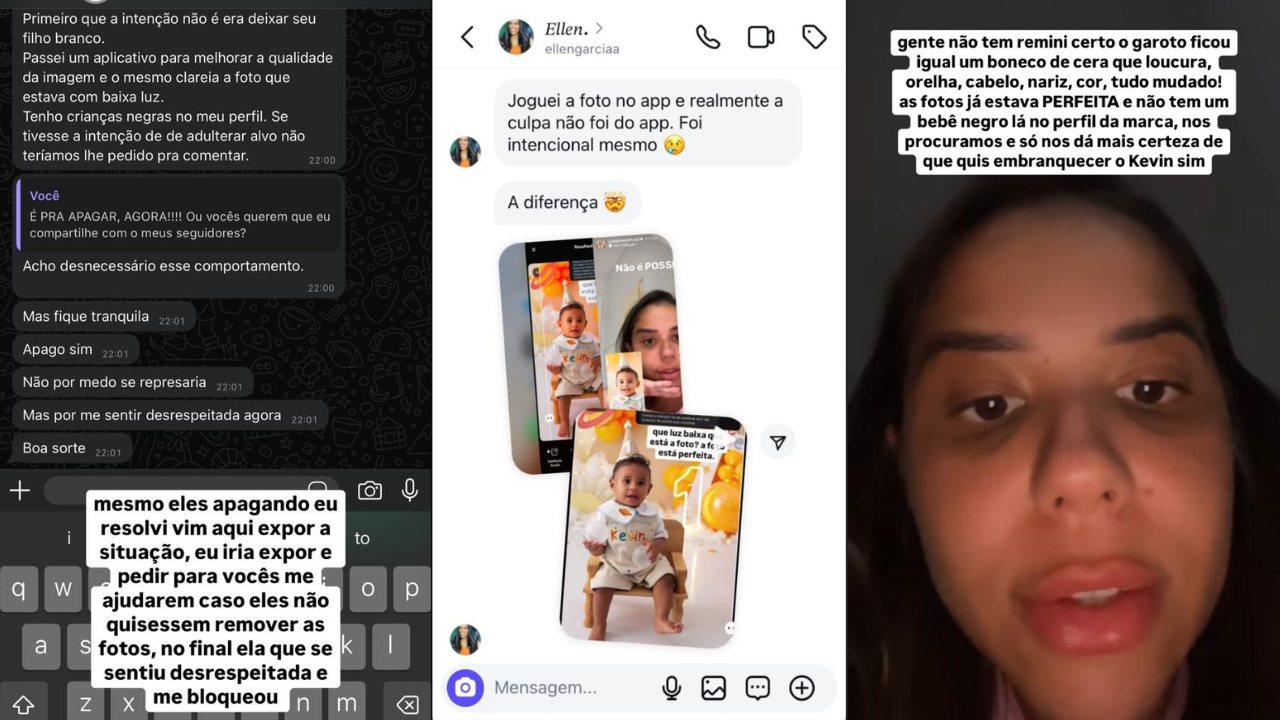 Mãe denuncia empresa de clarear foto de filho