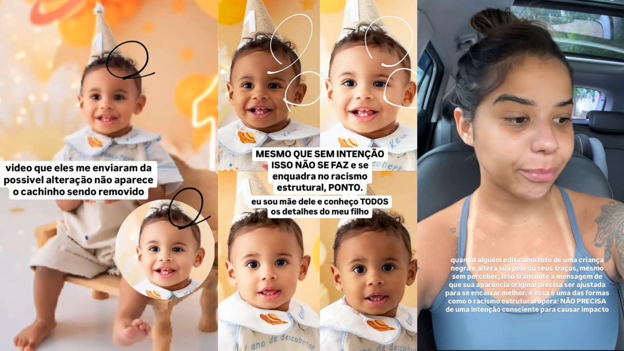 Mãe denuncia empresa de clarear foto de filho