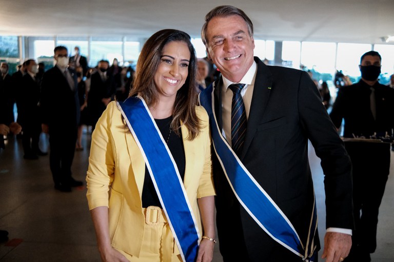 Flávia Arruda e Bolsonaro em Brasília