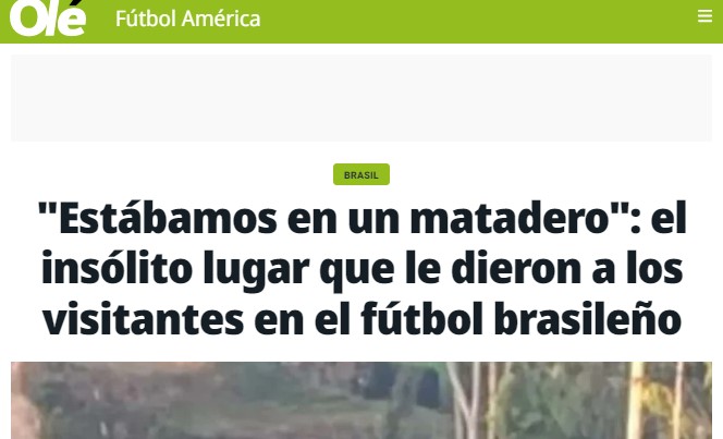 Capa do Olé nesta segunda-feira (23)