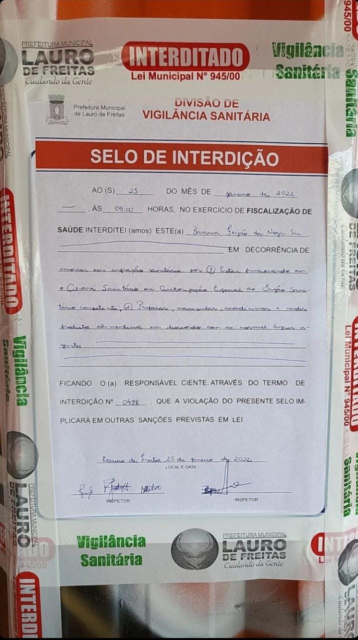 selo de interdição