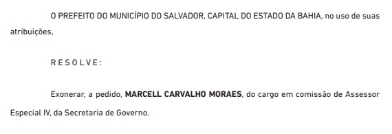 exoneraçao moraes