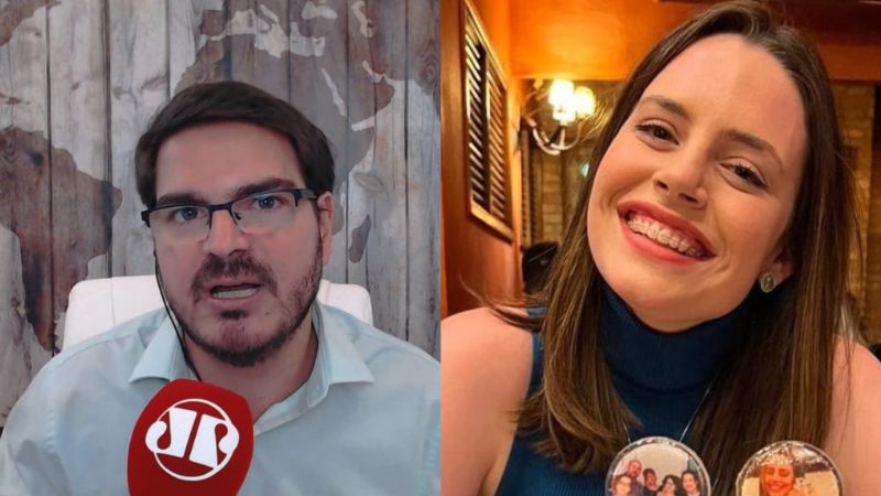 Rodrigo Constantino e Zoe Martinez, então apresentadores da Jovem Pan