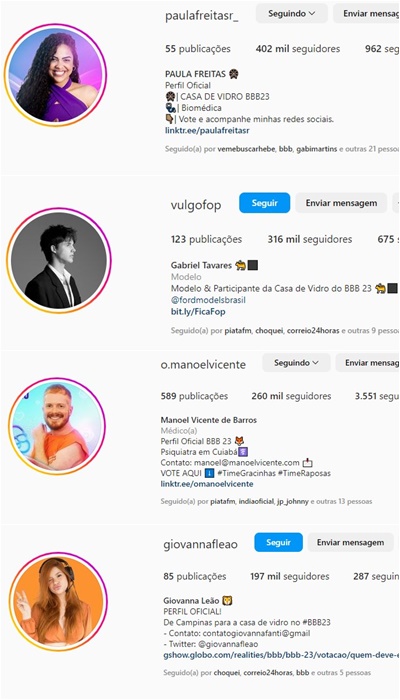 seguidores casa de vidro