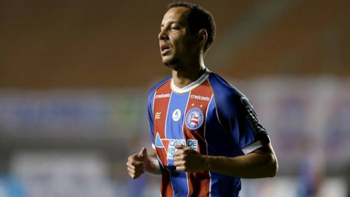 Meia Rodriguinho durante sua passagem pelo Esporte Clube Bahia. Foto: Felipe Oliveira / EC Bahia