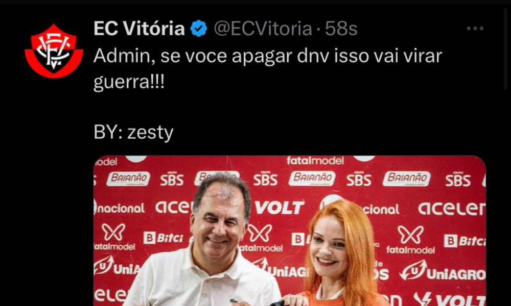 Foto: Reprodução / Redes Sociais / X / Twitter / @ECVitoria