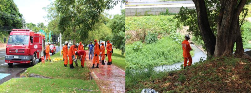 Resgate - Homem se joga em córrego na Av. Juracy Magalhães Júnior
