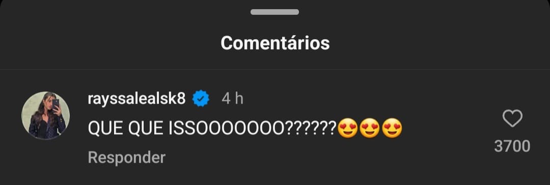 Comentário de Rayssa Leal