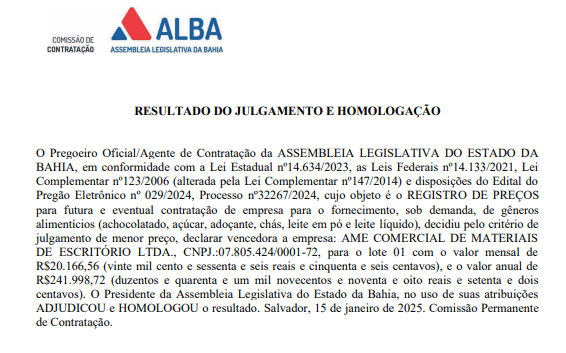 Publicação no diário 
