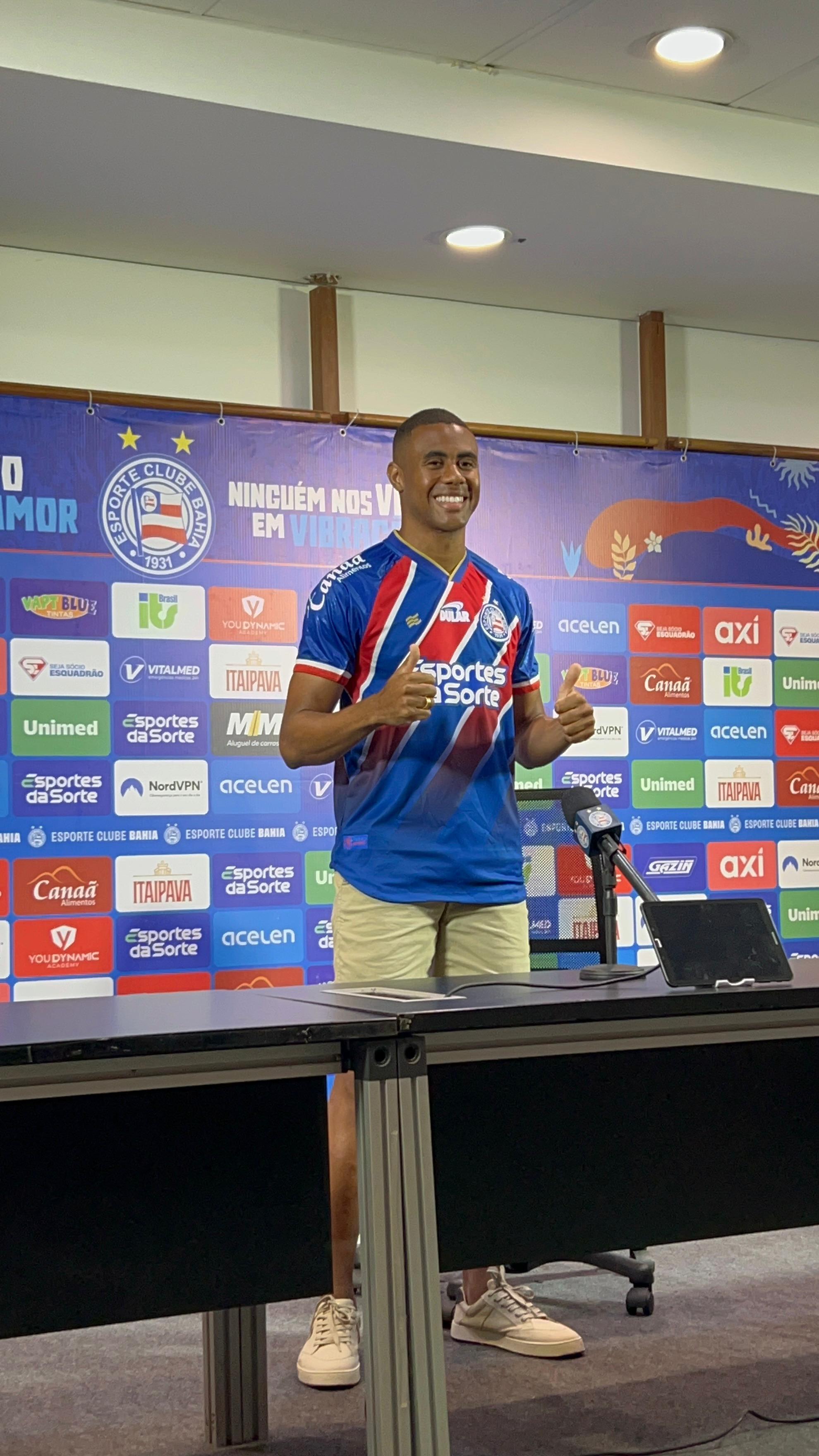 Apresentação do meia Erick, na Arena Fonte Nova