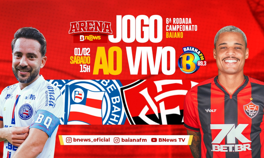BNewsTV transmite clássico Ba-Vi 500, no YouTube e na Rádio Baiana FM - 89.3