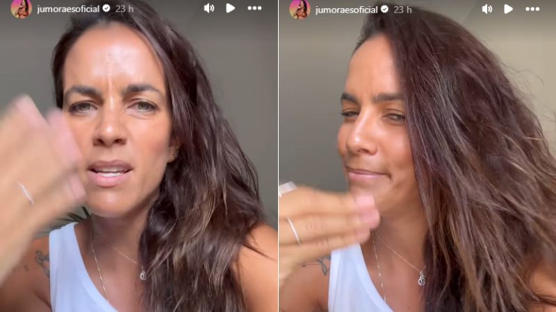 Ju Moraes reage a rumores de gravidez