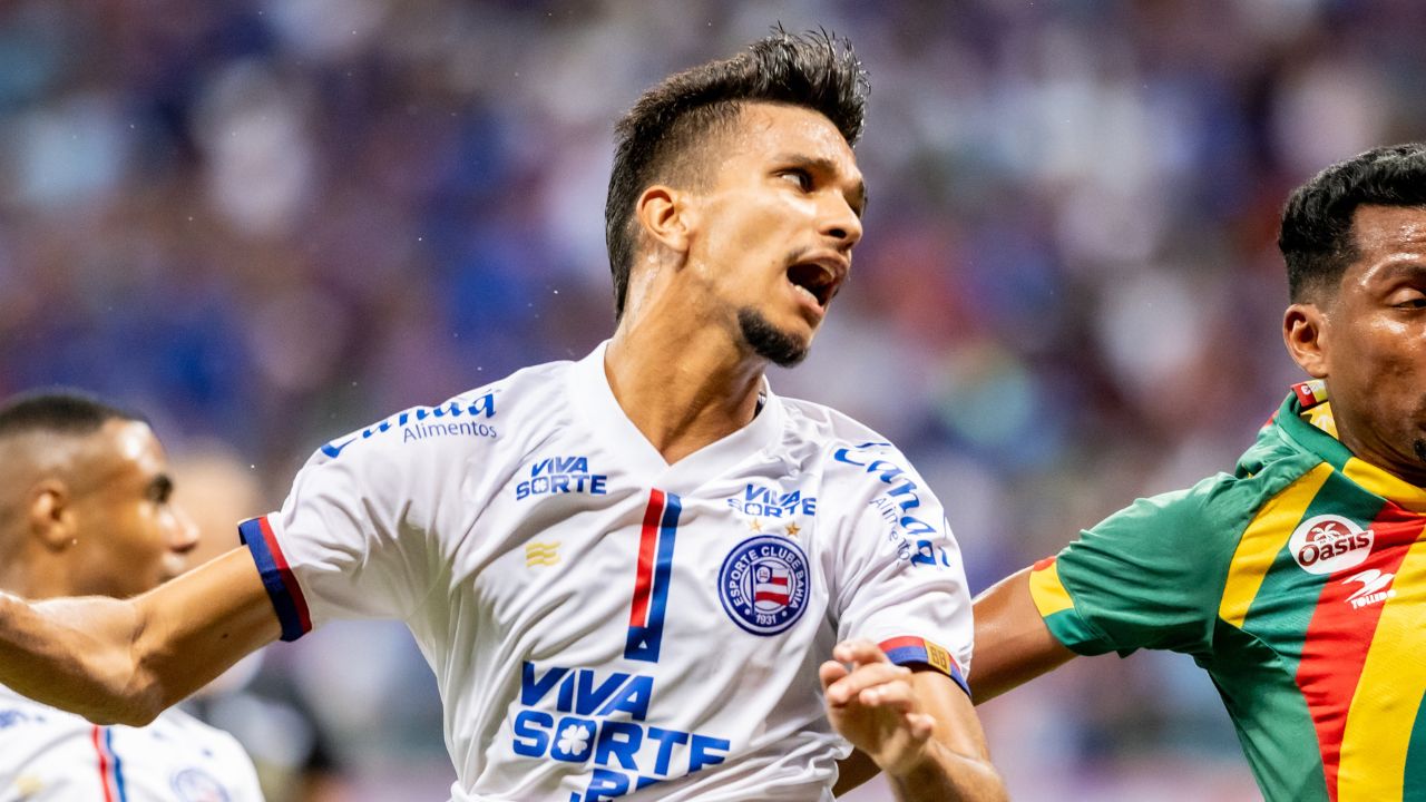 Kauã Davi em Bahia 4x0 Sampaio Corrêa, pela Copa do Nordeste 2025 - Foto: Letícia Martins/ECBahia