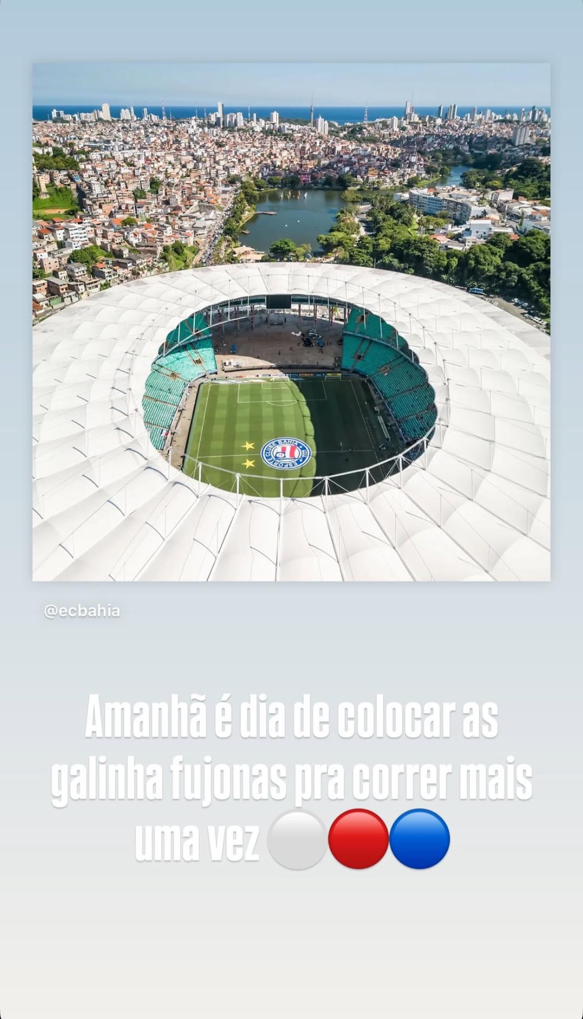 Provocação de Fernandão antes do clássico Ba-Vi