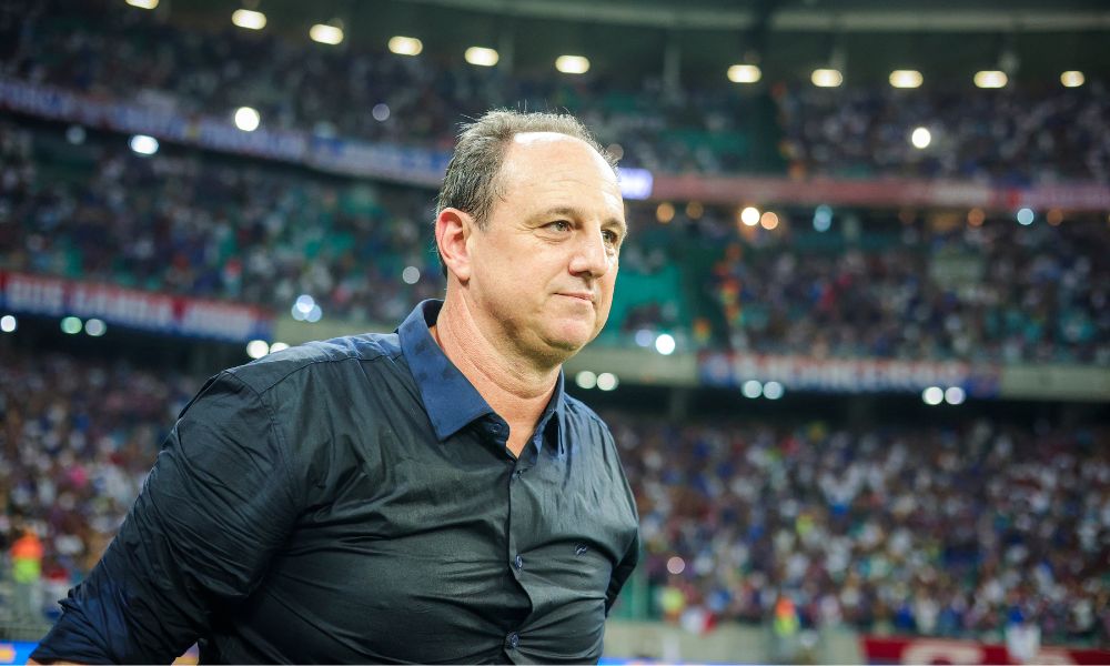 Foto de Rogério Ceni após o jogo do Bahia com o Atlético-GO em 2024 - Foto: Rafael Rodrigues / EC Bahia