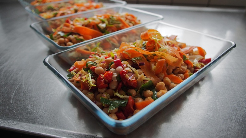 salada de grão de bico