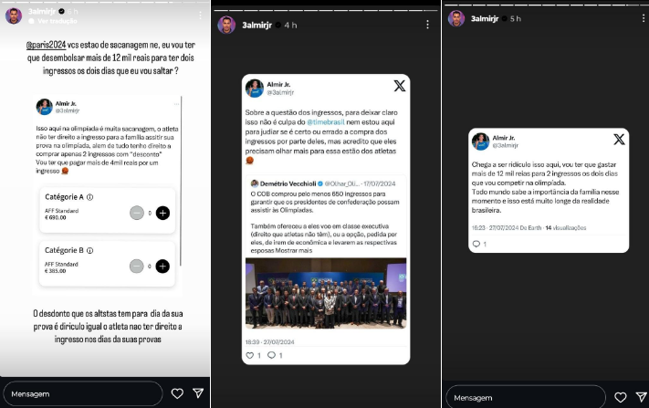 Print do Instagram do atleta Almir dos Santos