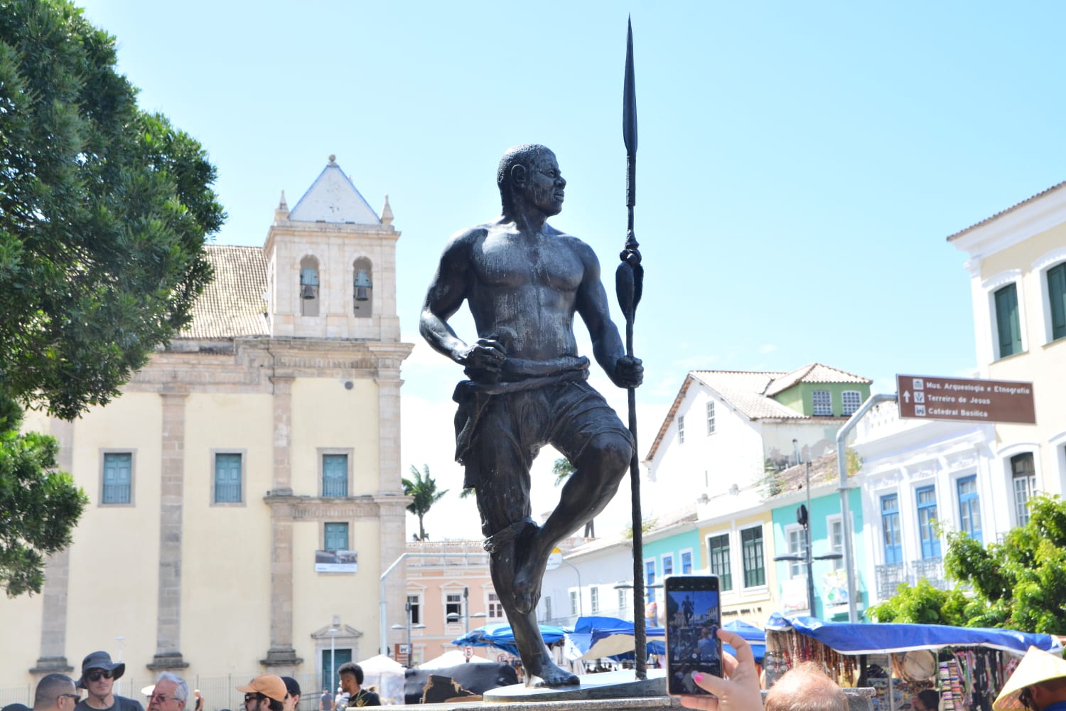 Estátua em homenagem a Zumbi dos Palmares