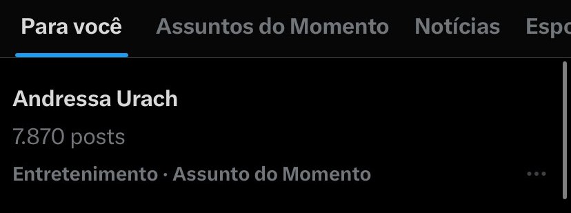 andressa urach nos trending topics