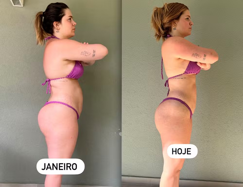 Viih Tube mostra antes e depois de perder 15 kg — Foto: Instagram