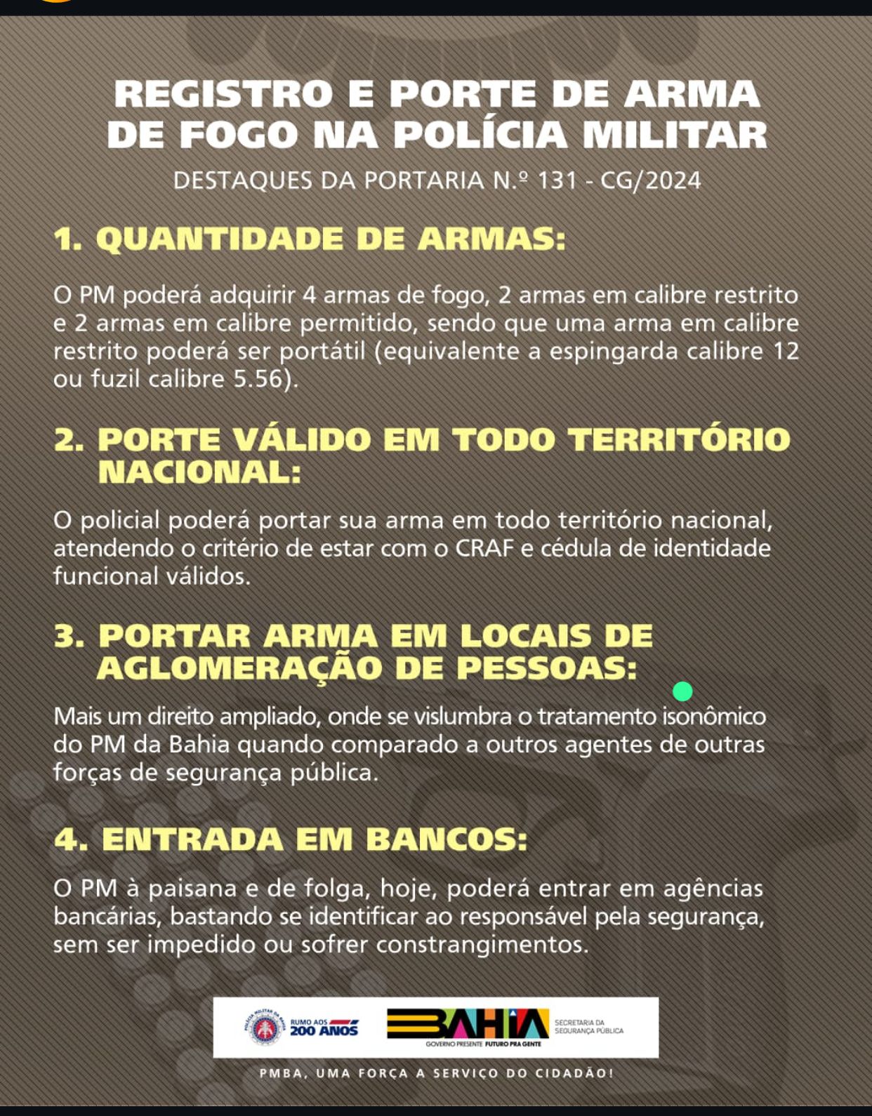 Portaria que autoriza PM a usar arma em locais com aglomeração